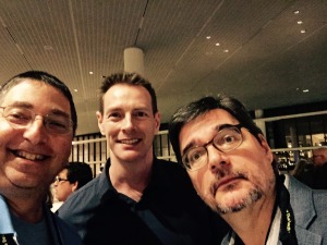 The Co-Authors club: Lee Goldberg, Boyd Morrison, and Phoef Sutton at Bouchercon 2014