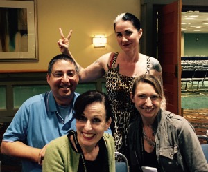Lee Goldberg, Christa Faust, Alison Gaylin and Michelle Gagnon at Bouchercon 2014