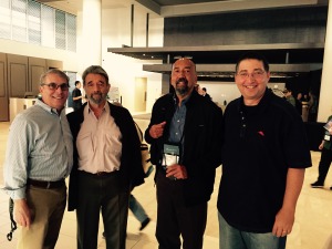 Brash Books co-founder Joel Goldman, and Brash Books authors Dick Lochte and Gar Anthony Haywood, with me.