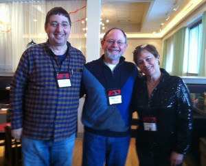 Lee Goldberg with Edgar Award nominee William Kent Krueger and author Libby Fischer Hellman